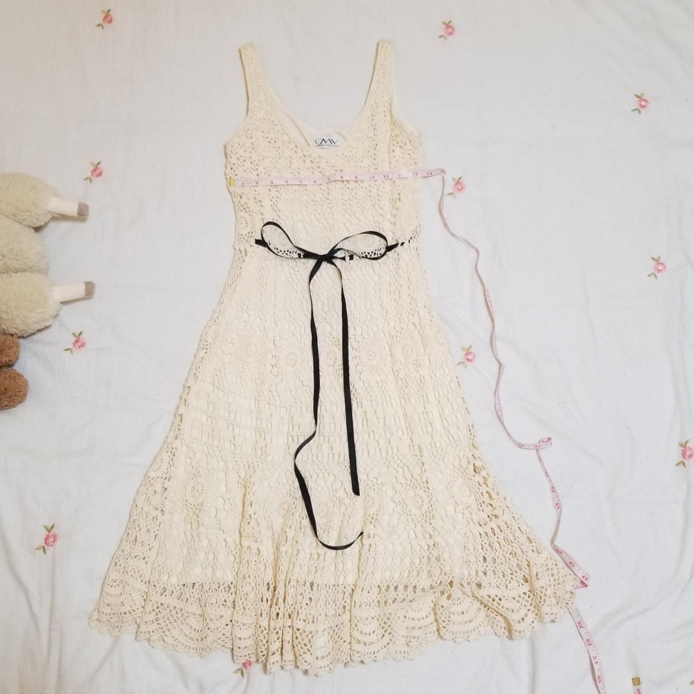 Carmen Marc Valvo crochet sun dress